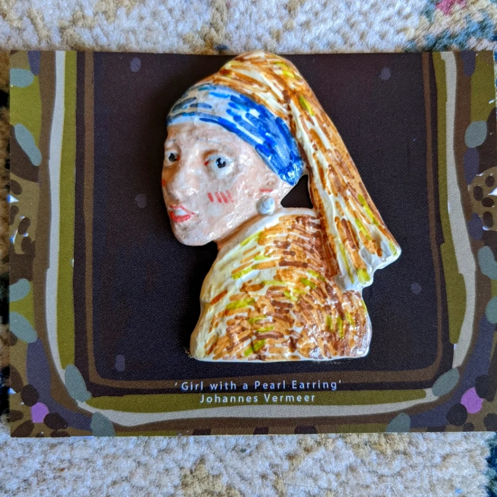 Girl with a pearl earrings magnet - Picture 1 of 2